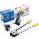 2in1 manual plastic/pet/pp strapping tool set with box packing machine device equipment tensioner + sealer max tension 200kg suitable for straps max width 16mm