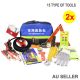 2x Roadside Emergency Kit Auto Self Aid Set Portable Rescue Assistance Saftey Car Tool Bag