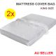 2x Mattress Protector Bag Dust Clear Plastic Packaging Bag for Moving & Storage King