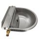 1x automatic water trough bowl stainless steel feeder auto fill drinking water for sheep horse dog chicken cow livestock with connector bsp 15mm or 1/2 in thread or 12mm snap-on