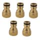 5x water hose adapter from bsp 15mm or 1/2 thread female to 12mm snap-on male