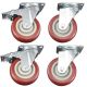 heavy duty plastic caster wheel solid hard plastic castor 4 inch 2 swivel with brake lock and 2 swivel without brake