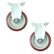 heavy duty plastic caster wheel solid hard plastic castor 5 inch fixed non swivel 2pcs bundle