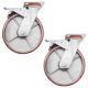 heavy duty metal caster wheel 8inch 20cm industrial castor swivel with lock/brake 2pcs