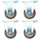 4pcs 3inch 75mm solid hard plastic caster wheel heavy duty industrial castor fixed non swivel 120kg ea for trolley furniture equipment