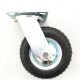 6 inch pneumatic caster wheel inflatable industrial castor swivel non brake/lock single piece left view