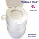 portable toilet 6L white