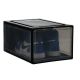 extra large giant shoe box hard plastic with magnetic door for big shoe see through clear door detail black single