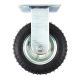 6 inch pneumatic caster wheel inflatable industrial castor fixed non swivel 80kg each left view