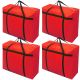 4x medium home storage bag waterproof clothes quilt organizer for moving house luggage xmas christmas tree model #35 red