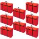 8x large home storage bag waterproof clothes quilt organizer for moving house luggage xmas christmas tree model#100 red