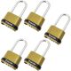 combination padlock key code password protected key brass stainless steel security outdoor heavy duty anti rust 5pcs