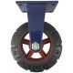 10inch super heavy duty caster wheel industrial castor solid ribbed tread tyre fixed non swivel for flat or rough terrain 1100kg left view