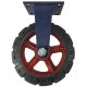 12inch super heavy duty caster wheel industrial castor solid ribbed tread tyre fixed non swivel for flat or rough terrain 1200kg each left view