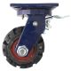6inch super heavy duty caster wheel industrial castor solid ribbed tread tyre swivel with brake/lock flat rough terrain front