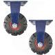 2pcs 8inch super heavy duty caster wheel industrial castor solid ribbed tread tyre fixed non swivel for flat or rough terrain