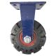 8inch super heavy duty caster wheel industrial castor solid ribbed tread tyre fixed non swivel for flat or rough terrain