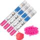 4pcs confettified holi powder smoke & confetti cannon launcher popper for gender reveal party 45cm l pink