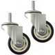 2x 3inch 75mm solid hard plastic bolt caster wheel light duty swivel without brake /lock industrial castor 100kg ea for trolley furniture chair