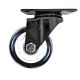 3inch small solid hard plastic pu caster wheel light duty swivel without brake /lock industrial castor 100kg height 105mm for trolley furniture equipment bolt side