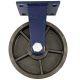 single 8 inch super heavy duty caster wheel industrial castor all metal heat resistant non swivel / fixed for flat ground and high temperature use 1500kg ea capacity 255mm high