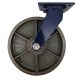 single 12 inch super heavy duty caster wheel industrial castor all metal heat resistant swivel without brake/lock for flat ground and high temperature use 3000kg ea capacity 370mm high