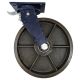 single 12 inch super heavy duty caster wheel industrial castor all metal heat resistant swivel with brake/lock for flat ground and high temperature use 3000kg ea capacity 370mm high