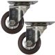 2pcs 3inch small stainless steel caster hard nylon wheel light duty swivel without brake/lock industrial castor 120kg ea height 100mm for trolley furniture equipment