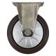 5 inch small stainless steel caster hard nylon wheel light duty non-swivel / fixed industrial castor 140kg ea height 156mm for trolley furniture equipment