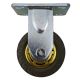 single 4inch rubber caster wheel industrial castor solid ribbed tread tyre non swivel /fixed for flat or rough terrain 280kg ea