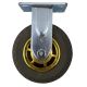 single 6 inch rubber caster wheel industrial castor solid ribbed tread tyre non swivel /fixed for flat or rough terrain 350kg ea
