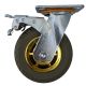 single 6 inch rubber caster wheel industrial castor solid ribbed tread tyre swivel with brake/lock for flat or rough terrain 350kg ea