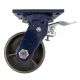 single 5inch heavy duty caster wheel industrial castor all metal heat resistant swivel with brake/lock for flat ground & high temperature use 600kg ea overall height 181mm