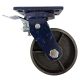 single 6inch heavy duty caster wheel industrial castor all metal heat resistant swivel with brake/lock for flat ground & high temperature use 700kg ea overall height 200mm
