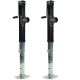 2pcs heavy duty jack stand 64-136cm height adjustable leg support 3.6 t stabilizer with side handle for caravan canopy trailer