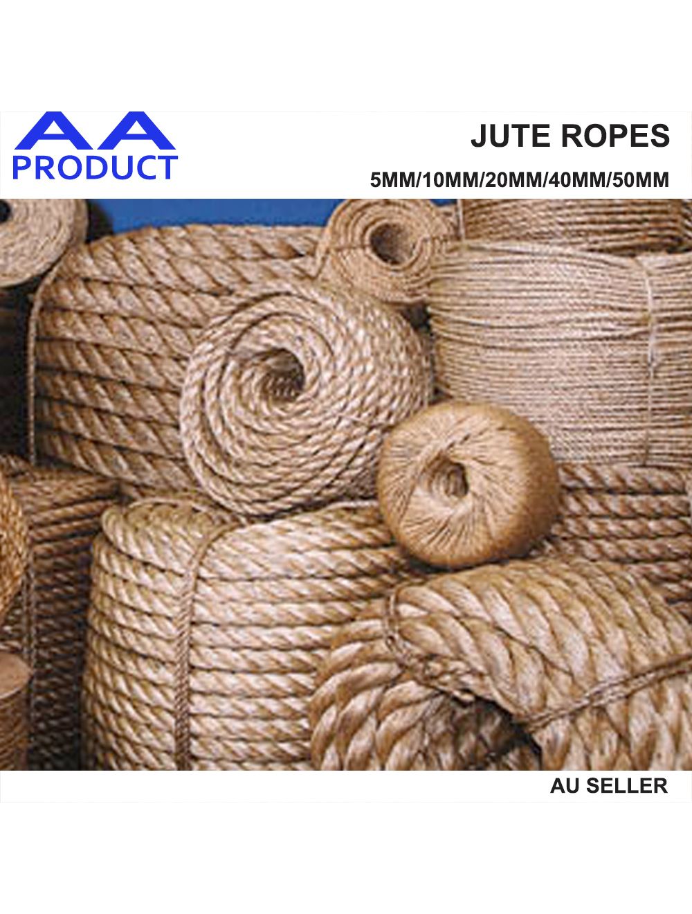 Dody Online Store Natural Jute Rope Burlap Hemp Twine Cord Twisted String 5  10 20 40 50mm Light Duty Heavy Duty Strong Home Decor Art Gardening Decking  Local Pickup, Local Shop, Drop Shipping
