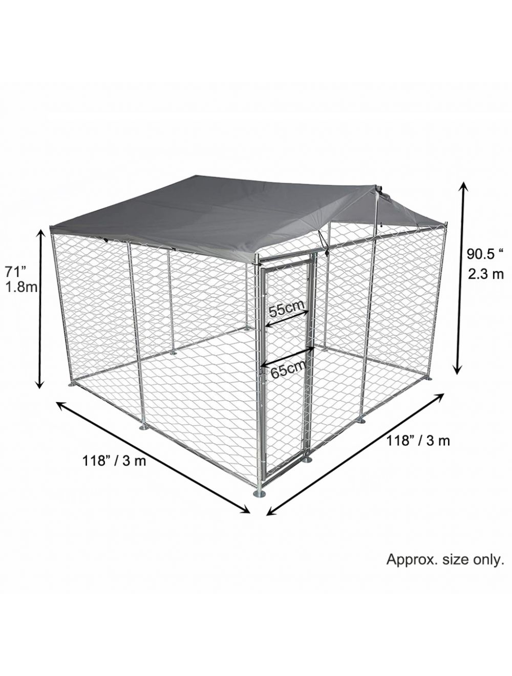outdoor dog kennel sizes