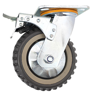 caster wheel with cover for rough terrain